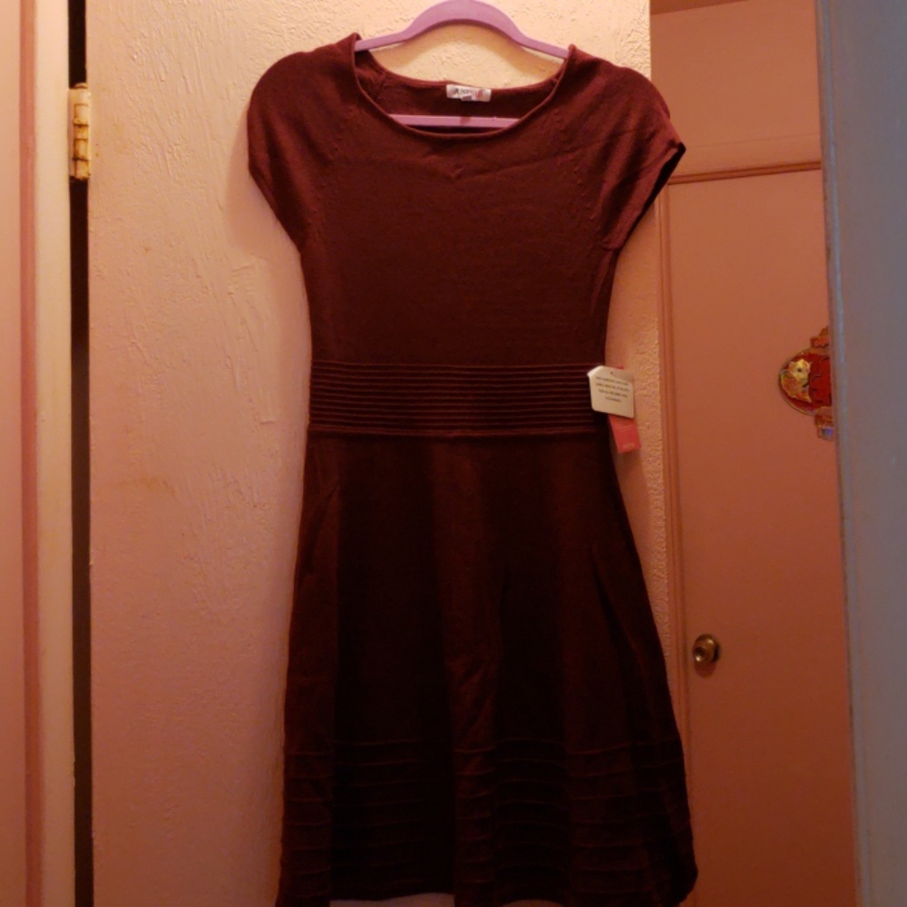A line sweater dress